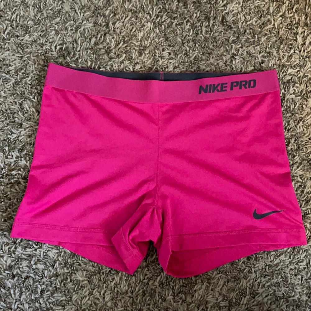 Pink Nike Pro Shorts Large